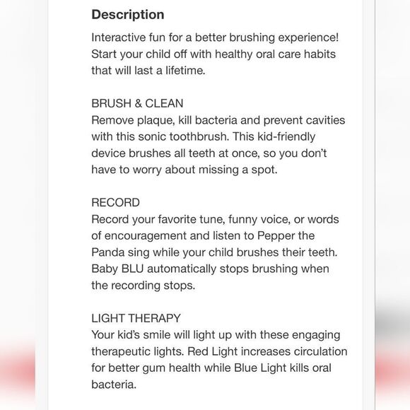 Go Smile Baby Blu Sonic Singing Toothbrush for Kids - Picture 7 of 7